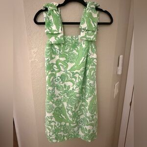NWOT Lilly Pulitzer Green and White Skirted Romper